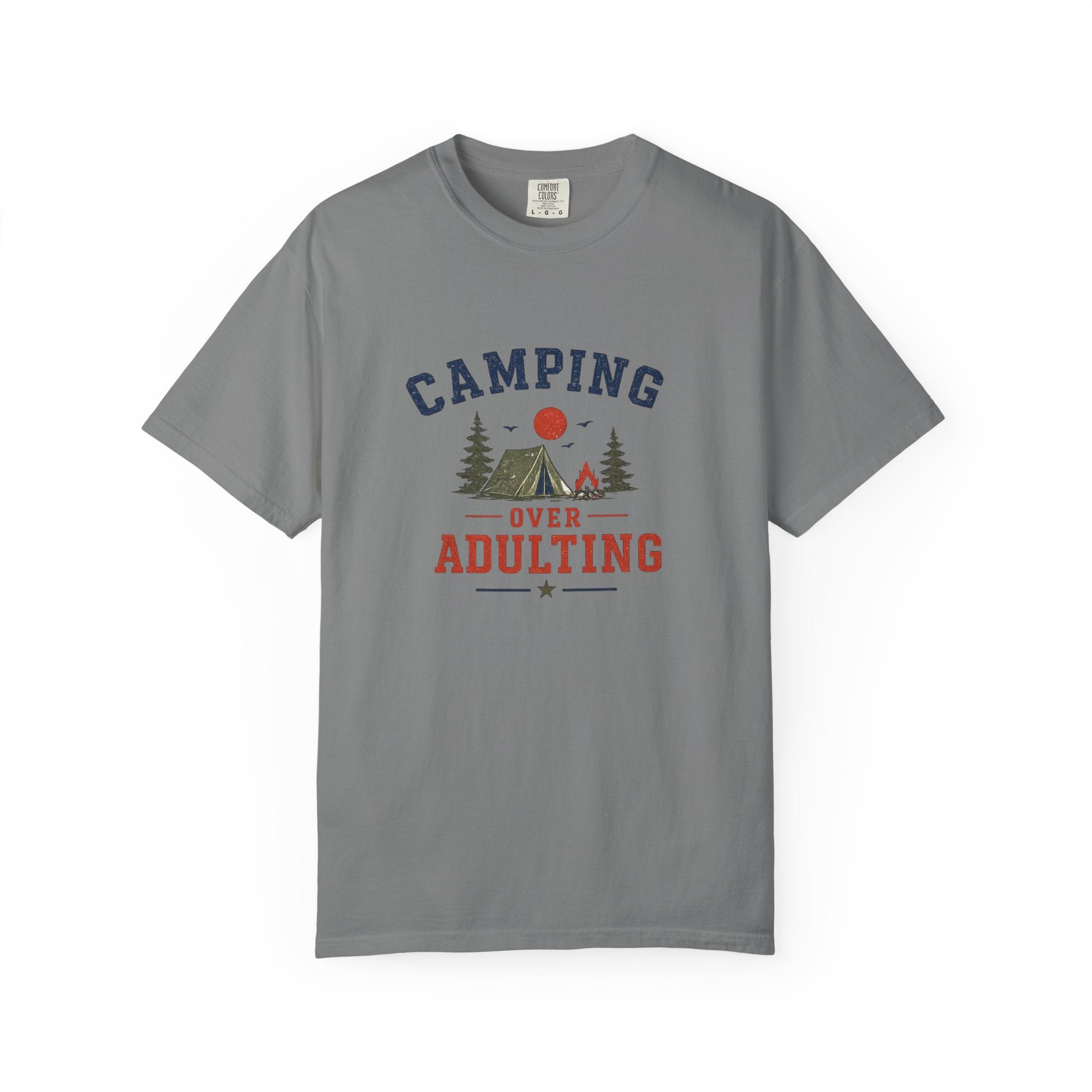 Camping Over Adulting T-Shirt — Funny Outdoor Camping Tee for Campers & Adventurers