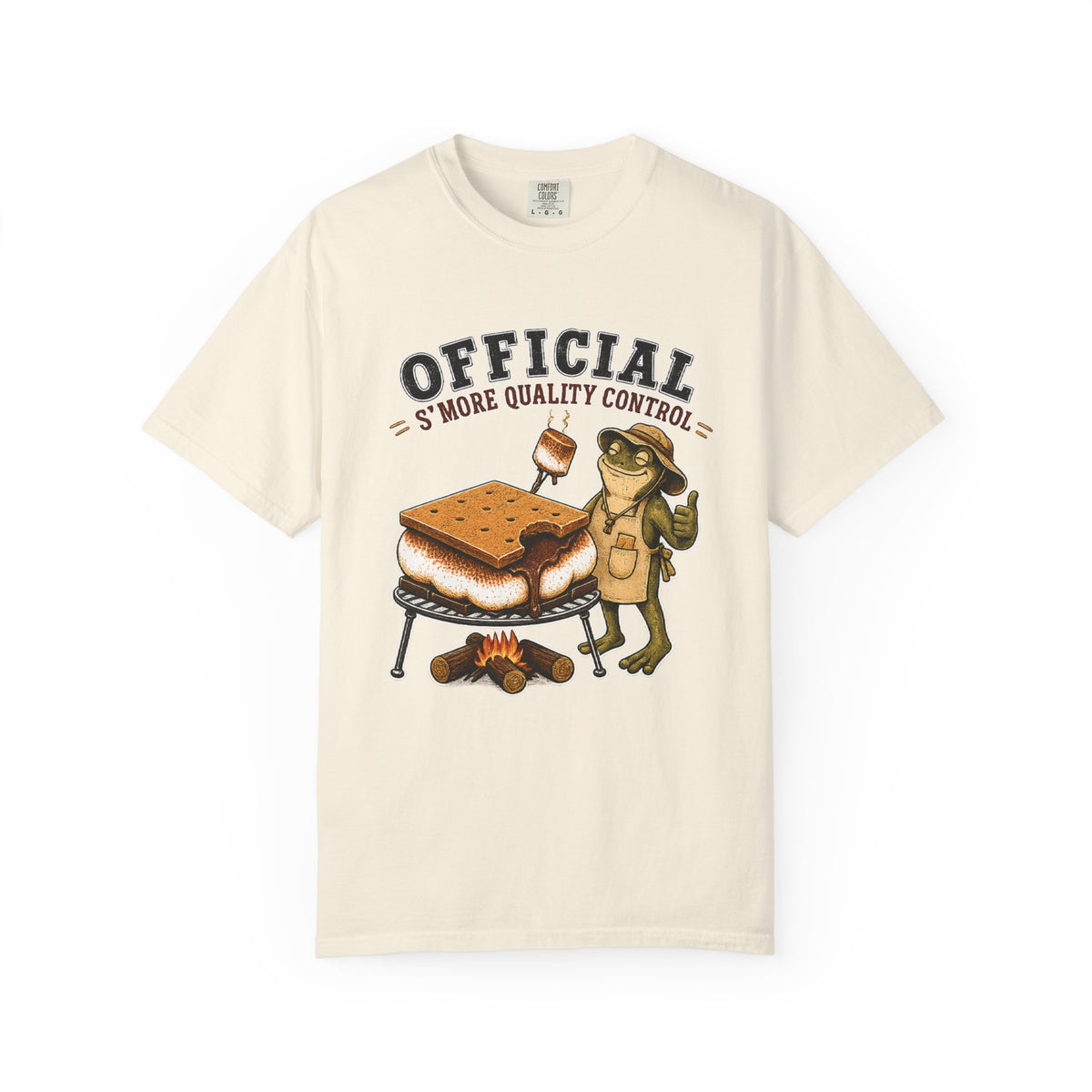 S'more Quality Control T-Shirt — Campfire Froggy Roasting S'mores Graphic