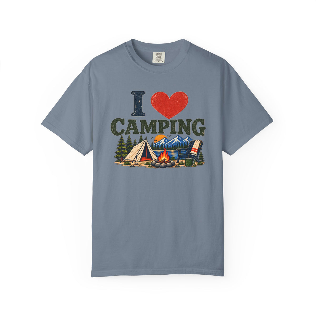 I Heart Camping T-Shirt — Vintage Campsite Graphic Tee for Outdoor Lovers