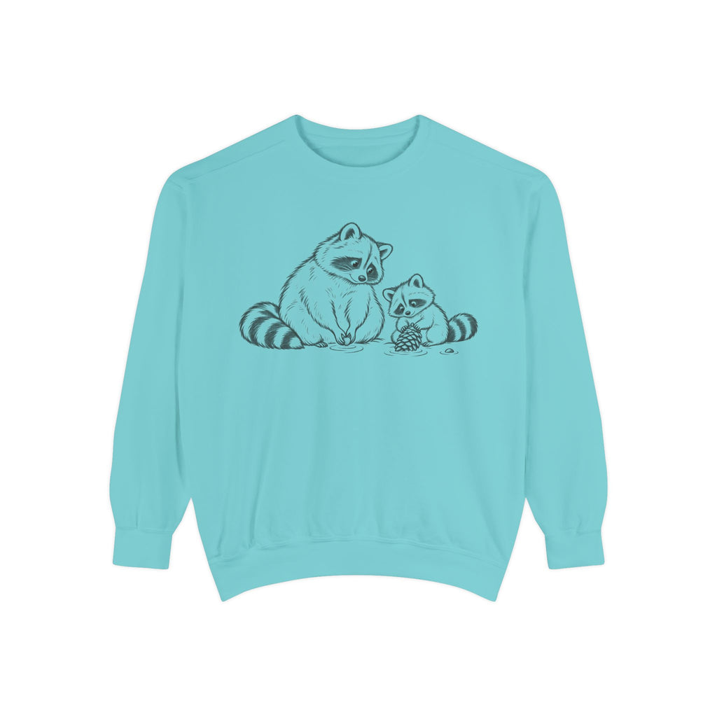 Raccoon Family Garment-Dyed Sweatshirt