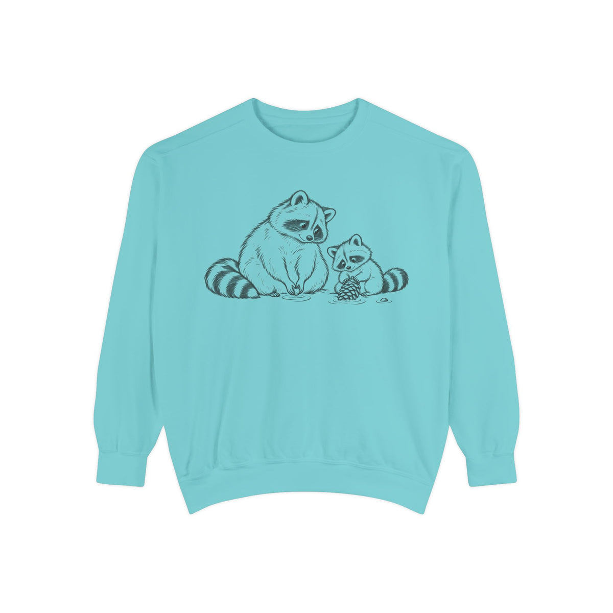 Raccoon Family Garment-Dyed Sweatshirt