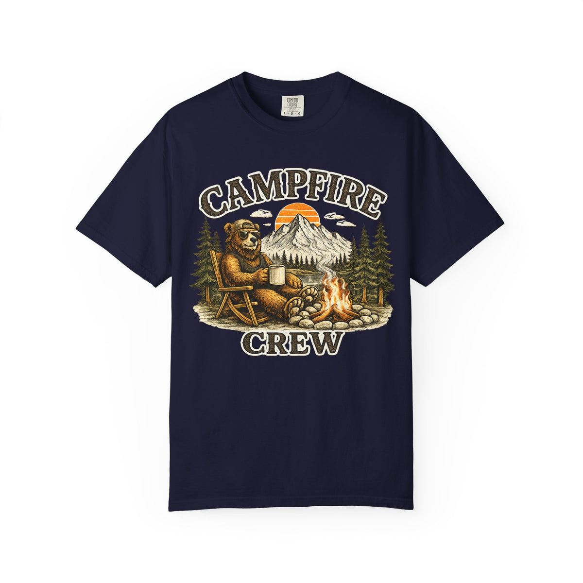 Campfire Crew T-Shirt — Retro Bear Camping Graphic Tee