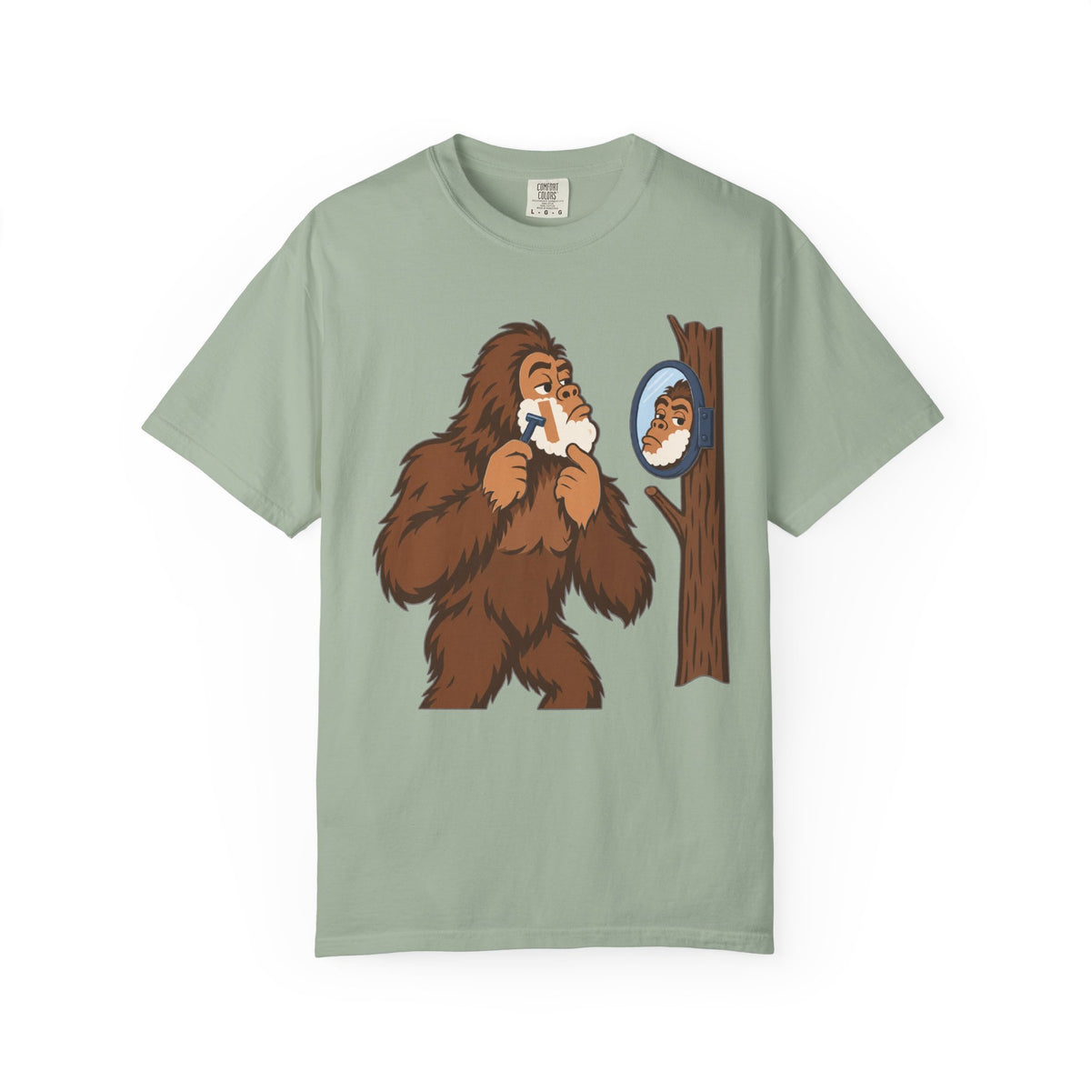 Sasquatch Mirror T-Shirt — Funny Bigfoot Reflection Graphic Tee