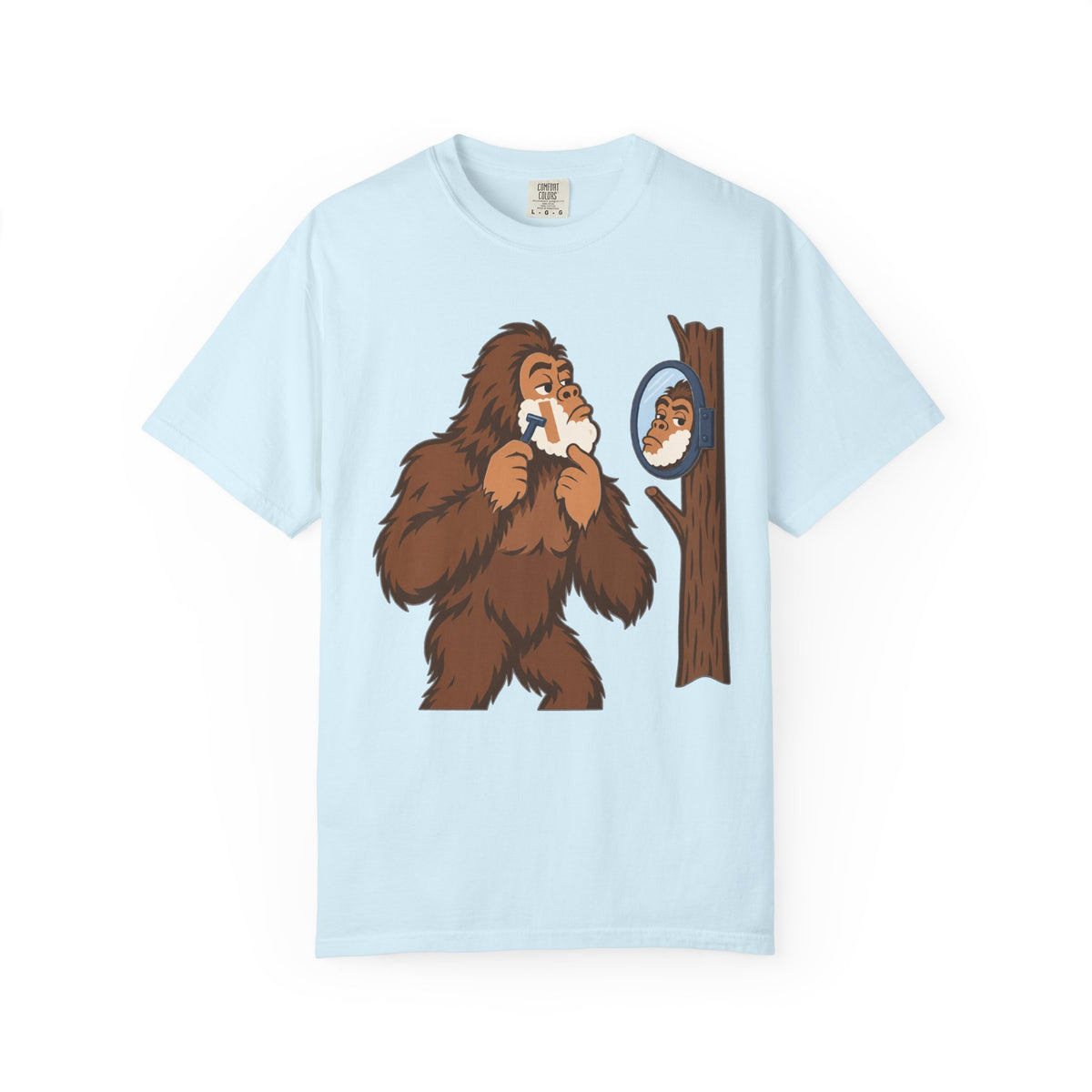 Sasquatch Mirror T-Shirt — Funny Bigfoot Reflection Graphic Tee