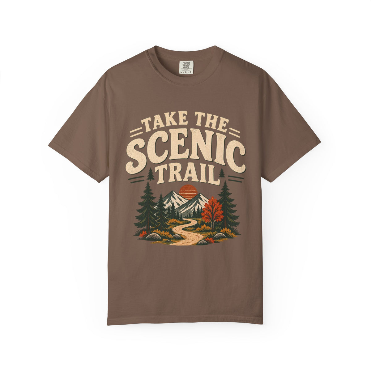 Take The Scenic Trail T-Shirt — Vintage Hiking Graphic Tee for Outdoor Lovers
