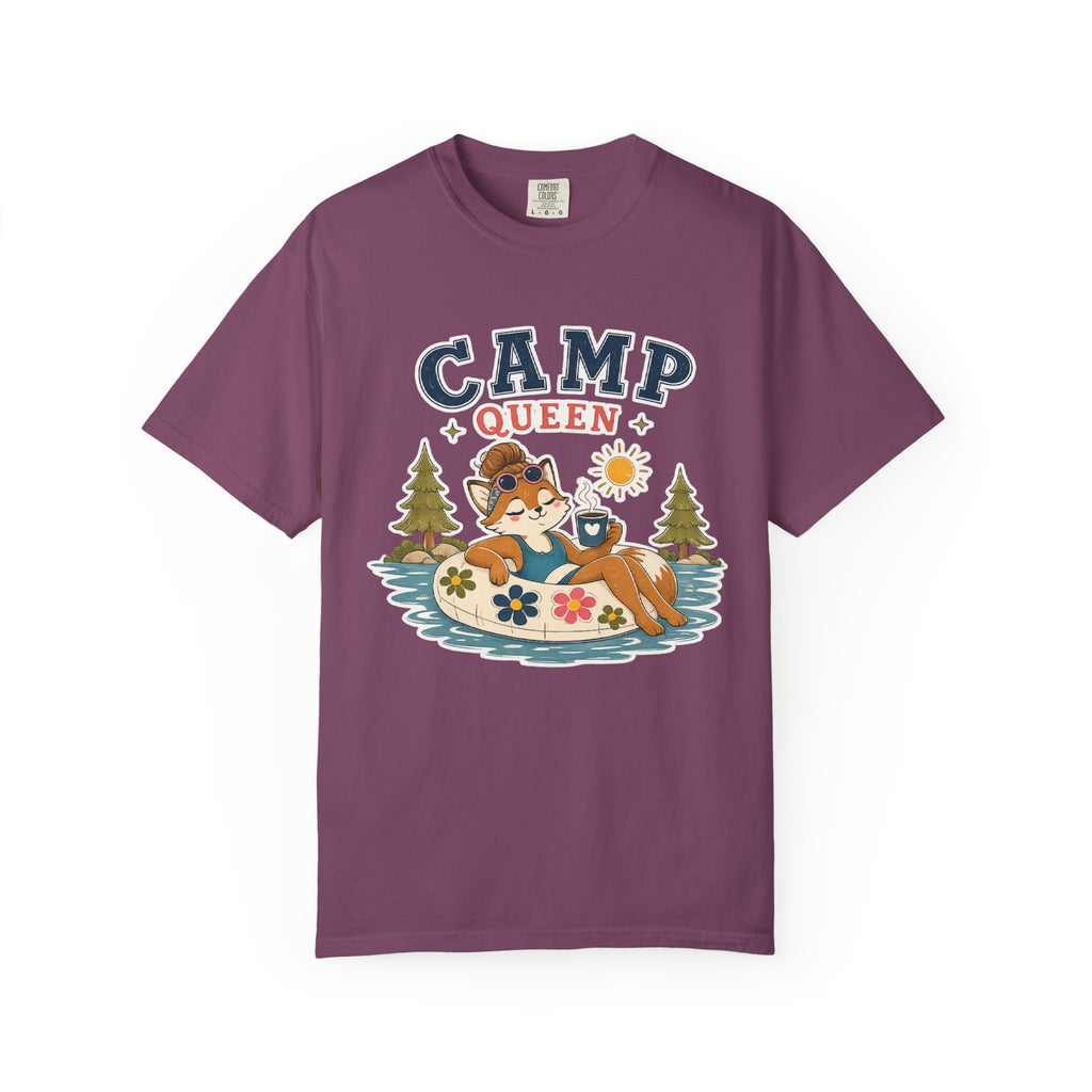 Camp Queen T-Shirt — Retro Fox Camping Graphic Tee