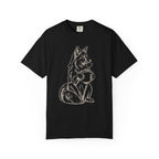 Wolf Holding Heart T‑Shirt — Cute Rustic Animal Love Tee