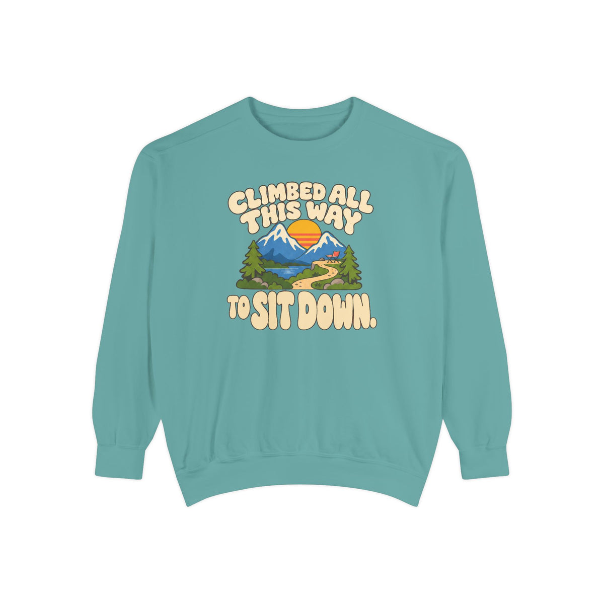 Peak Performance Optional Sweatshirt — Retro Mountain Graphic Crewneck