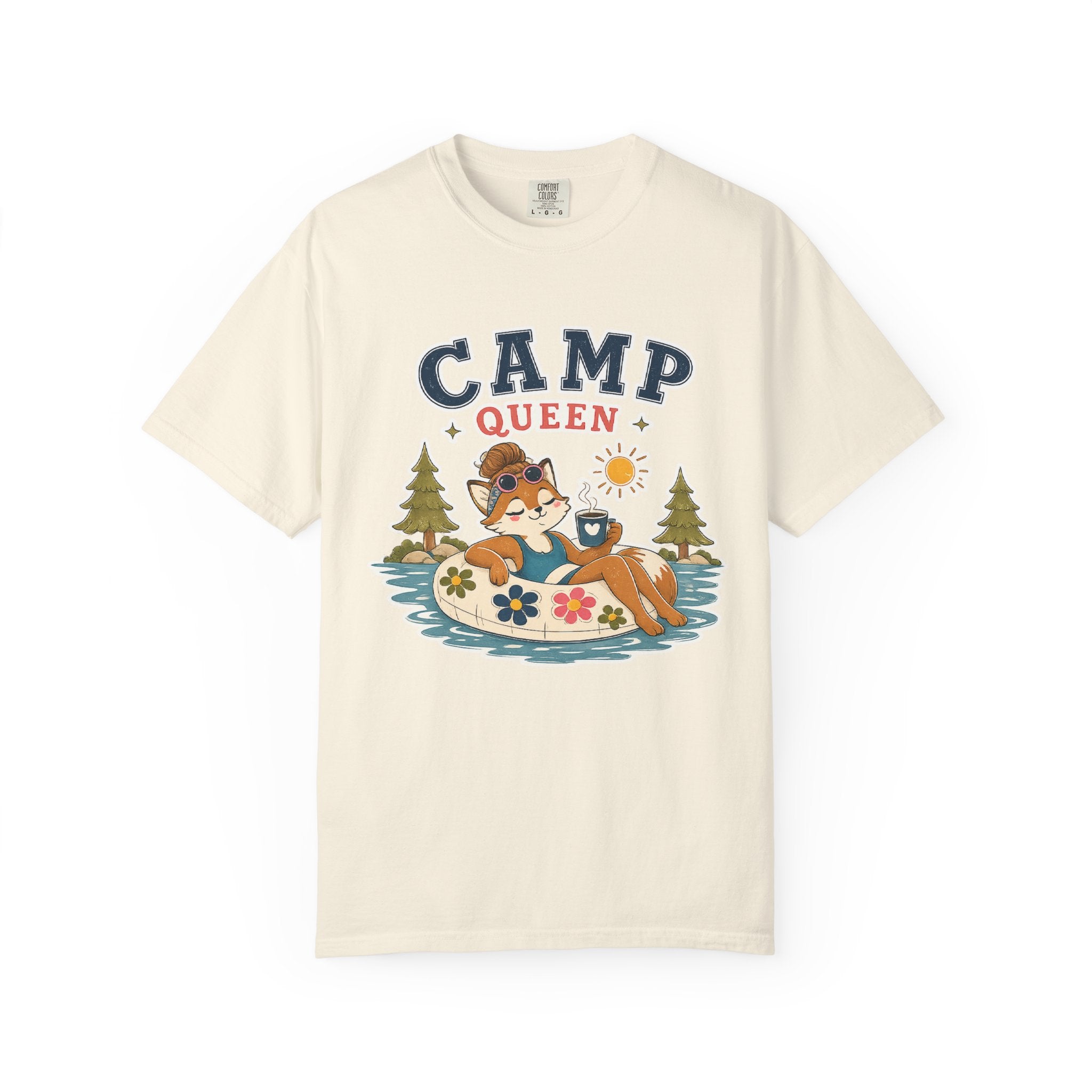 Camp Queen T-Shirt — Retro Fox Camping Graphic Tee