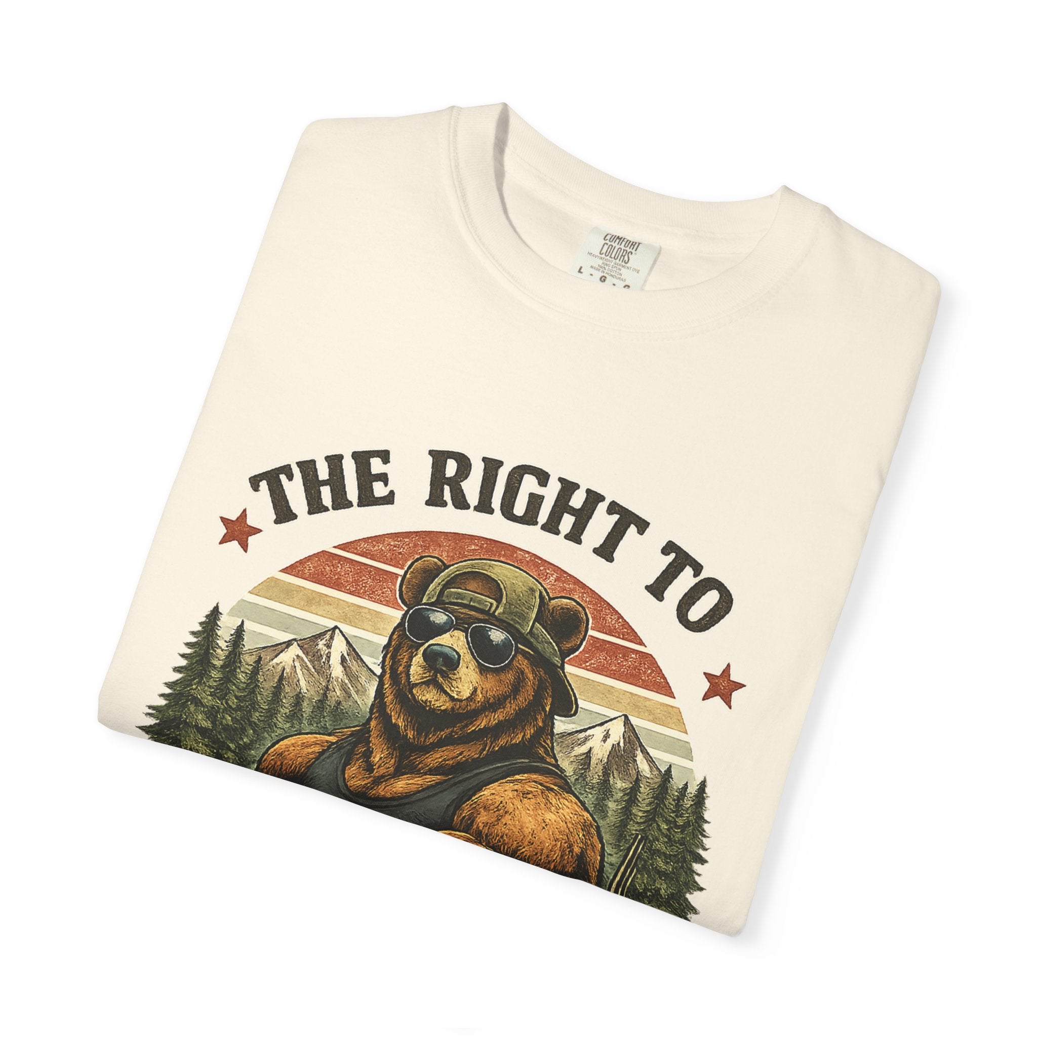 T-Shirt — "The Right to Bare Arms" Bear Graphic Tee