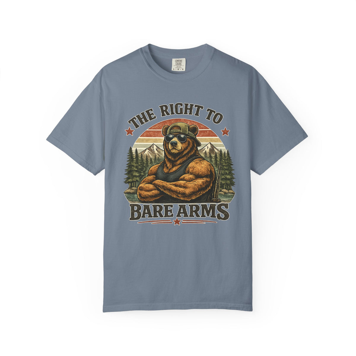 T-Shirt — "The Right to Bare Arms" Bear Graphic Tee