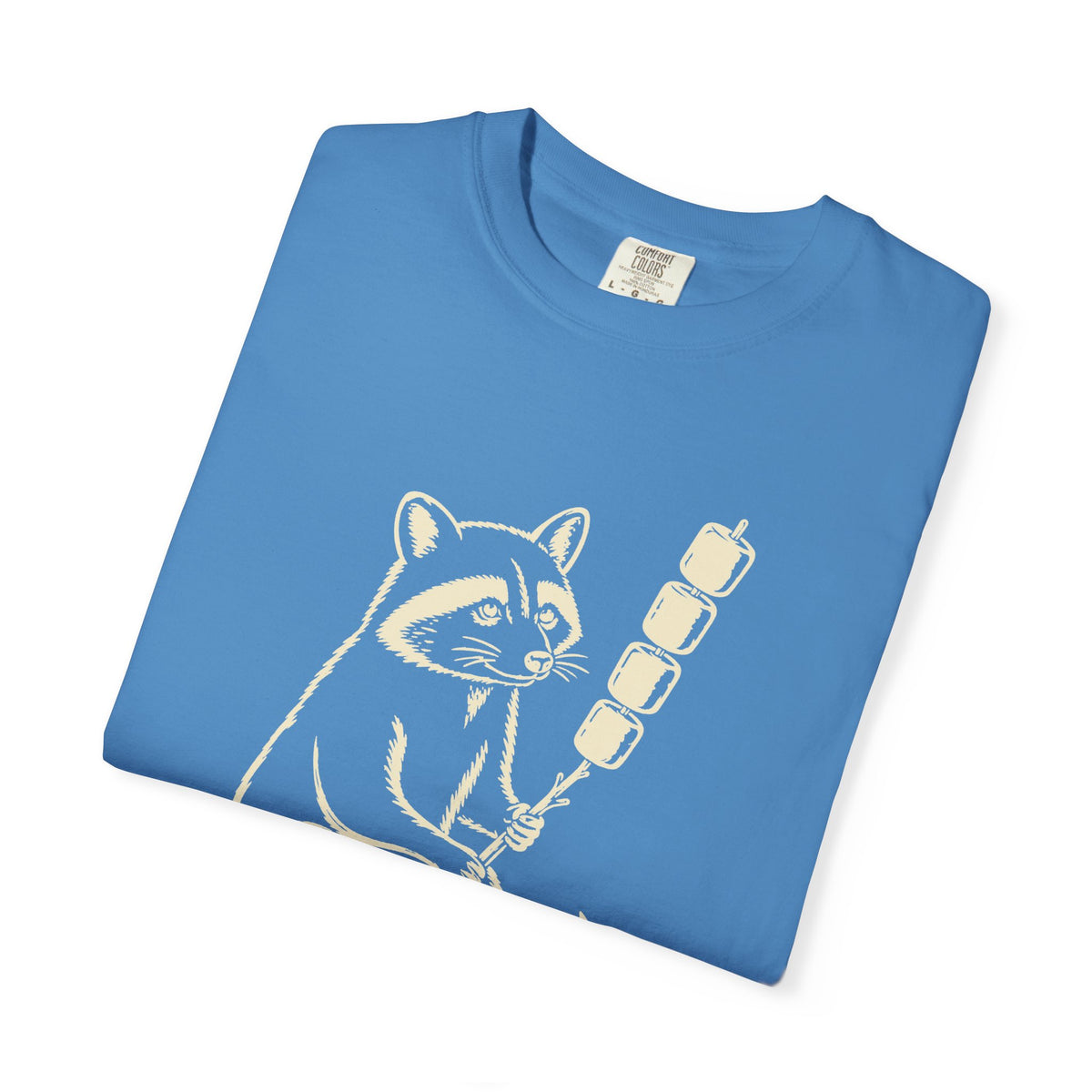 Raccoon Campfire T-Shirt — Marshmallow Roasting Graphic Tee