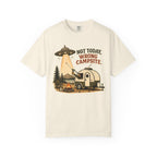Camping T-Shirt – “Not Today, Wrong Campsite” UFO Camper Graphic Tee