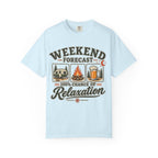 Weekend Forecast T-Shirt — 100% Chance of Relaxation Camping & Beer Graphic Tee