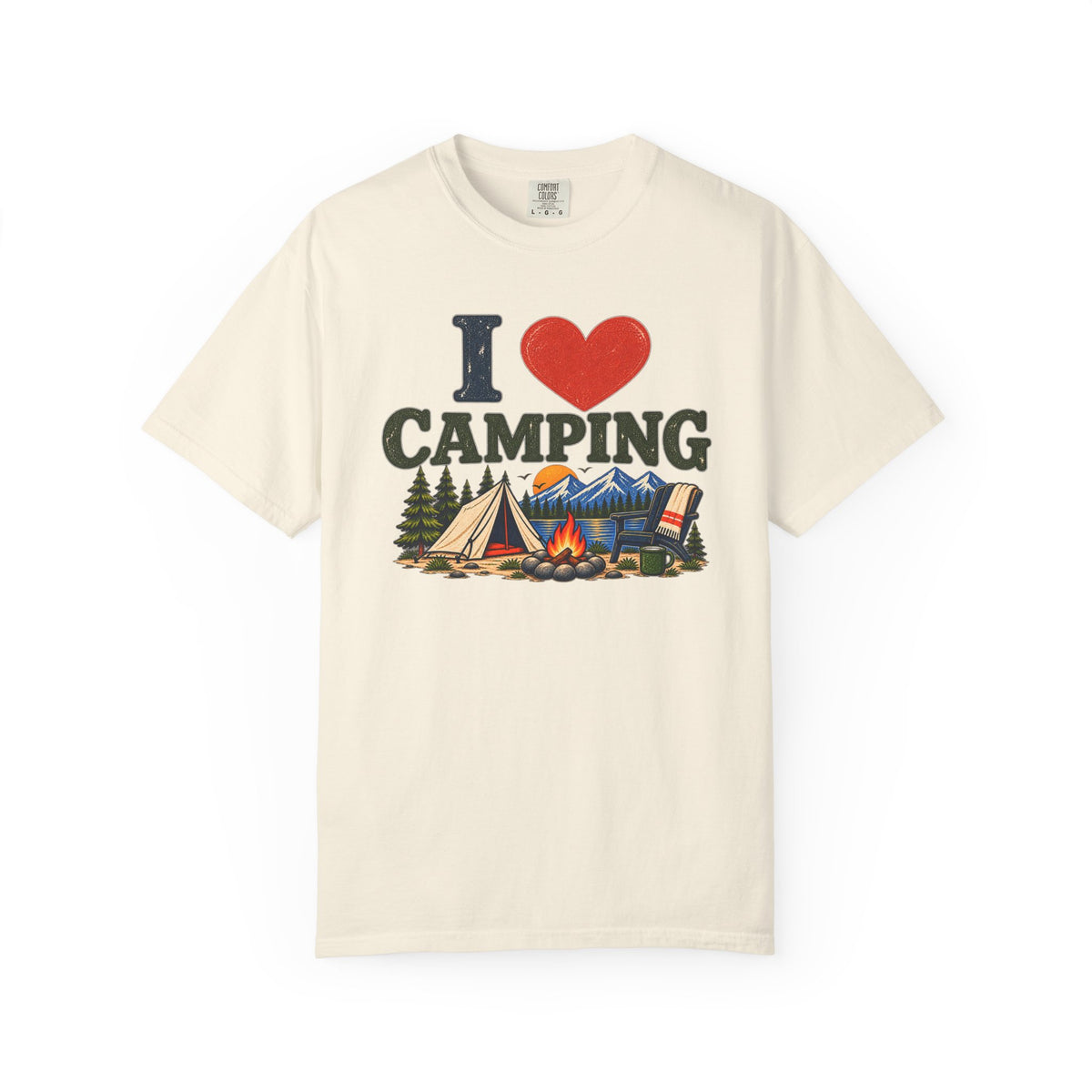 I Heart Camping T-Shirt — Vintage Campsite Graphic Tee for Outdoor Lovers
