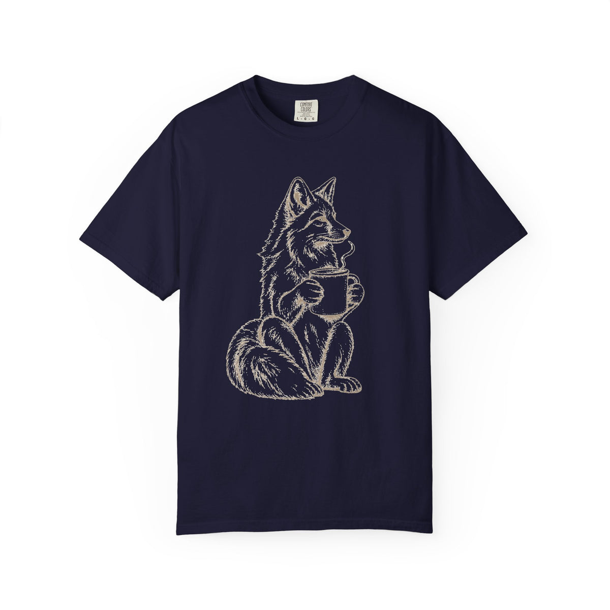 Wolf Holding Heart T‑Shirt — Cute Rustic Animal Love Tee
