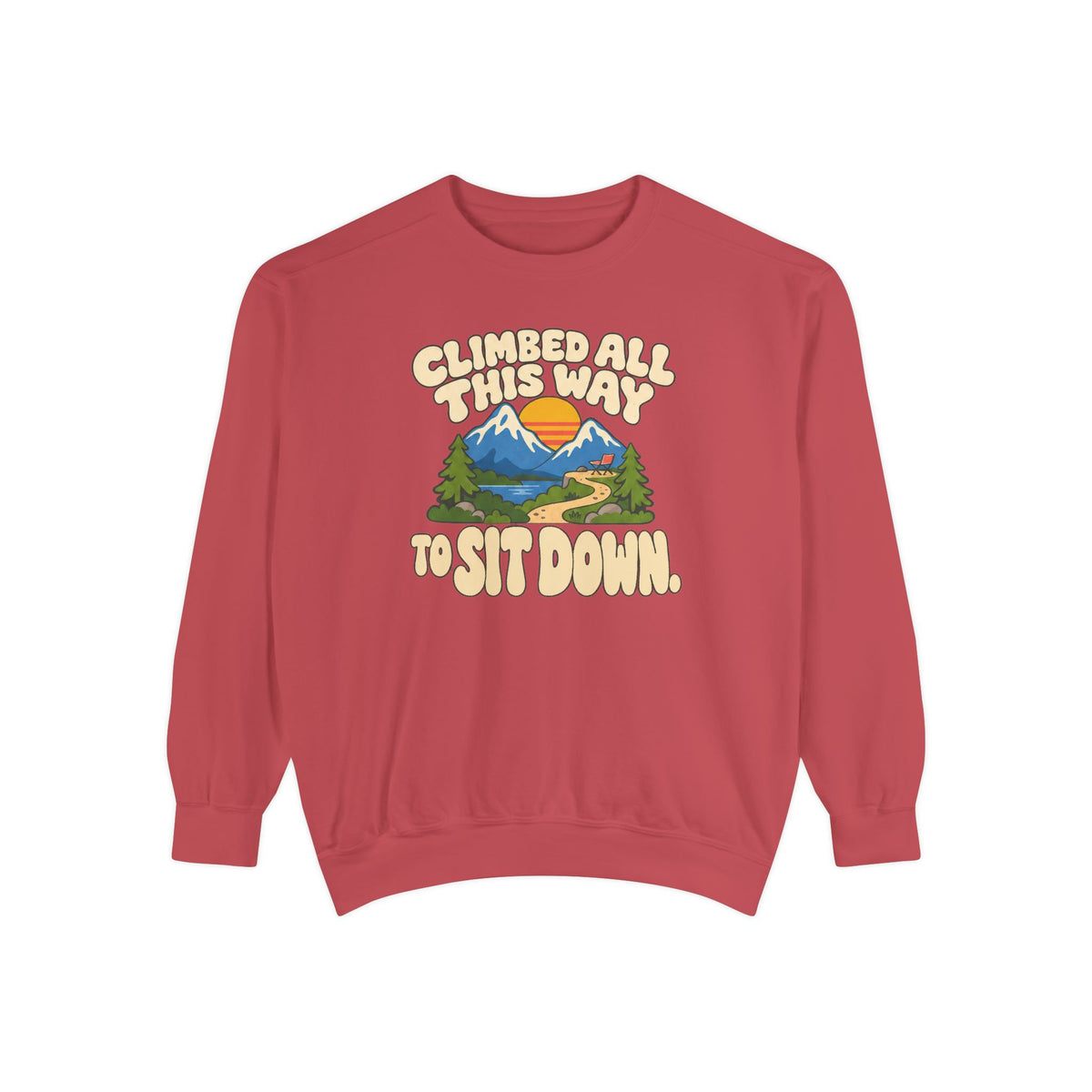 Peak Performance Optional Sweatshirt — Retro Mountain Graphic Crewneck