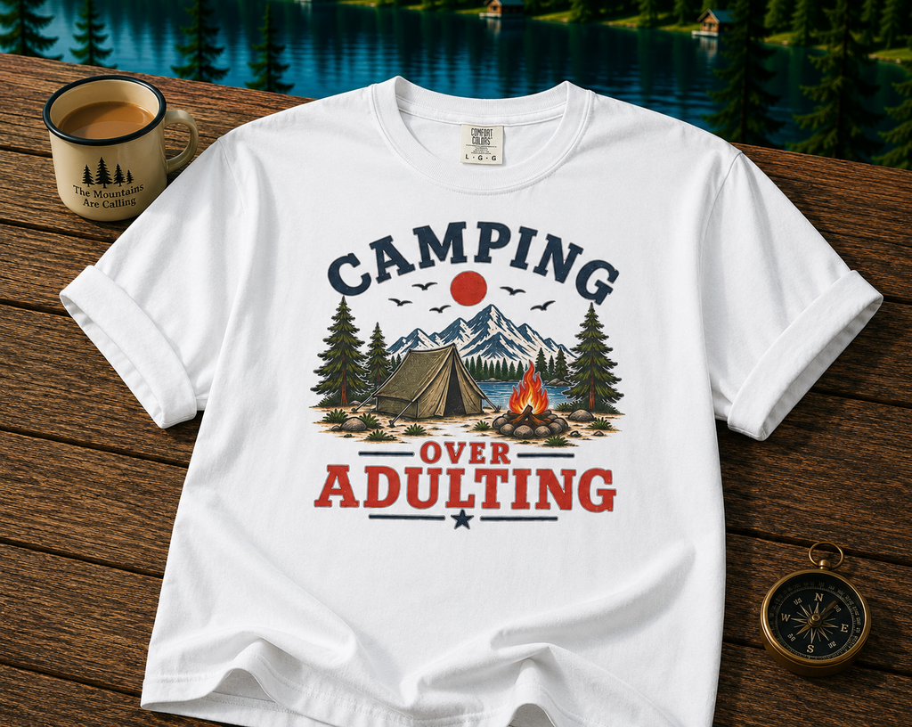 Camping Over Adulting T-Shirt
