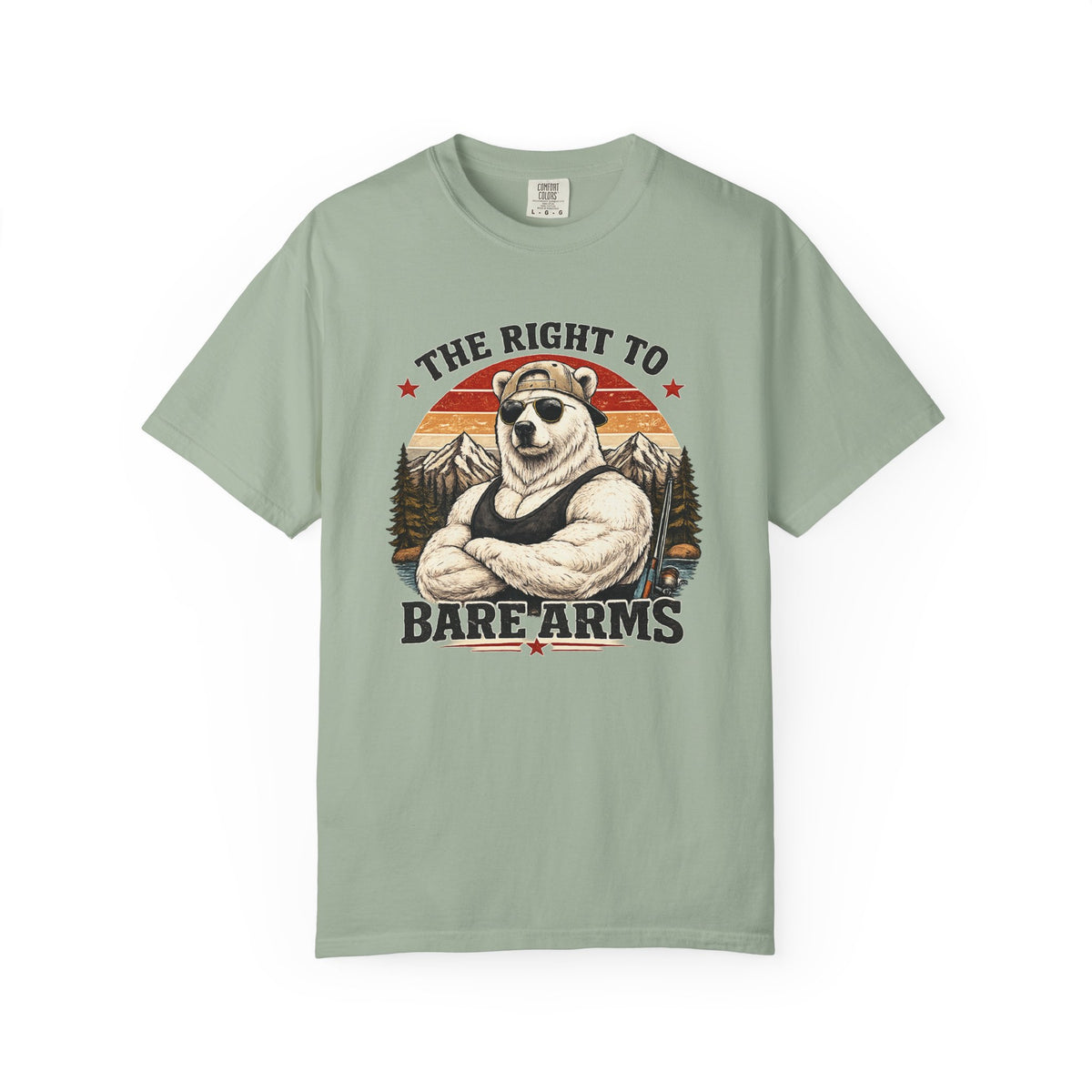 T-Shirt — "The Right to Bare Arms" Bear Graphic Tee