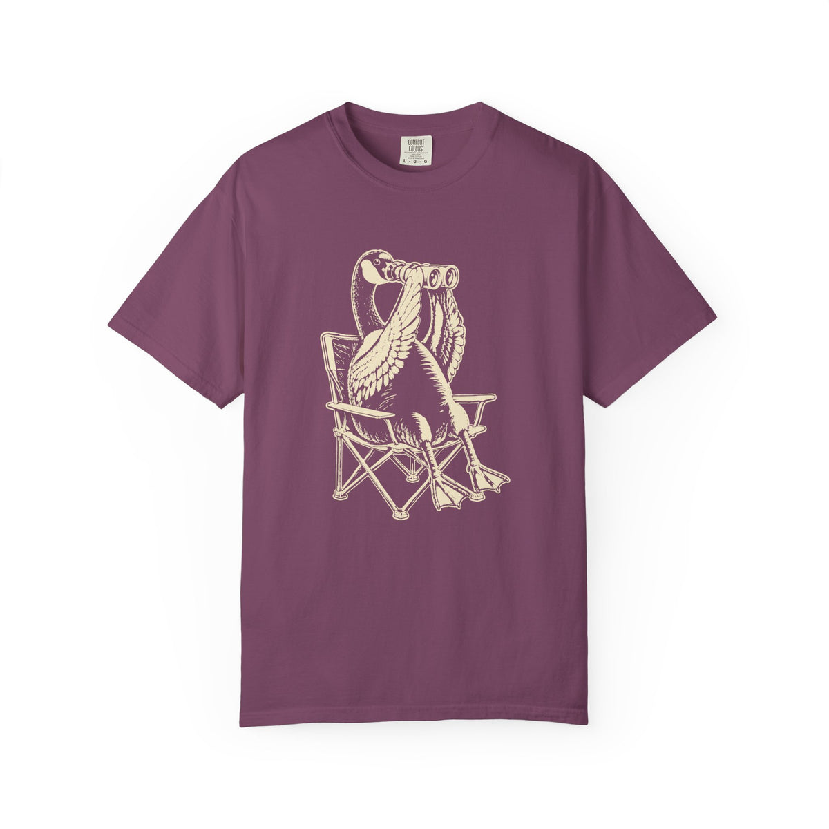 Goose Lounging Graphic T-Shirt — Vintage Beach Bird Tee