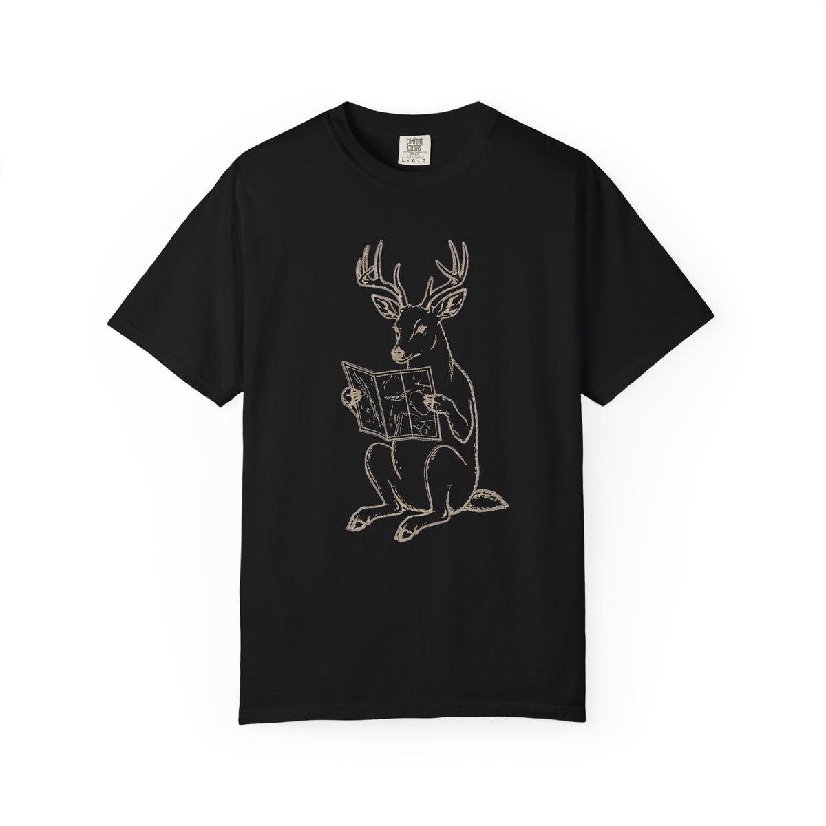Deer Reading Graphic T-Shirt