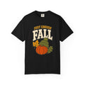 Just Enough Fall T-Shirt — Pumpkin & Knit Hat Autumn Tee