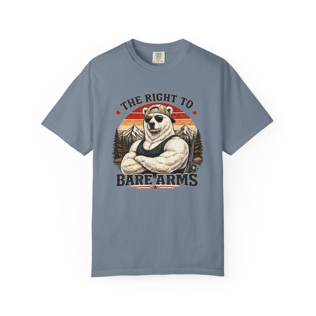 T-Shirt — "The Right to Bare Arms" Bear Graphic Tee
