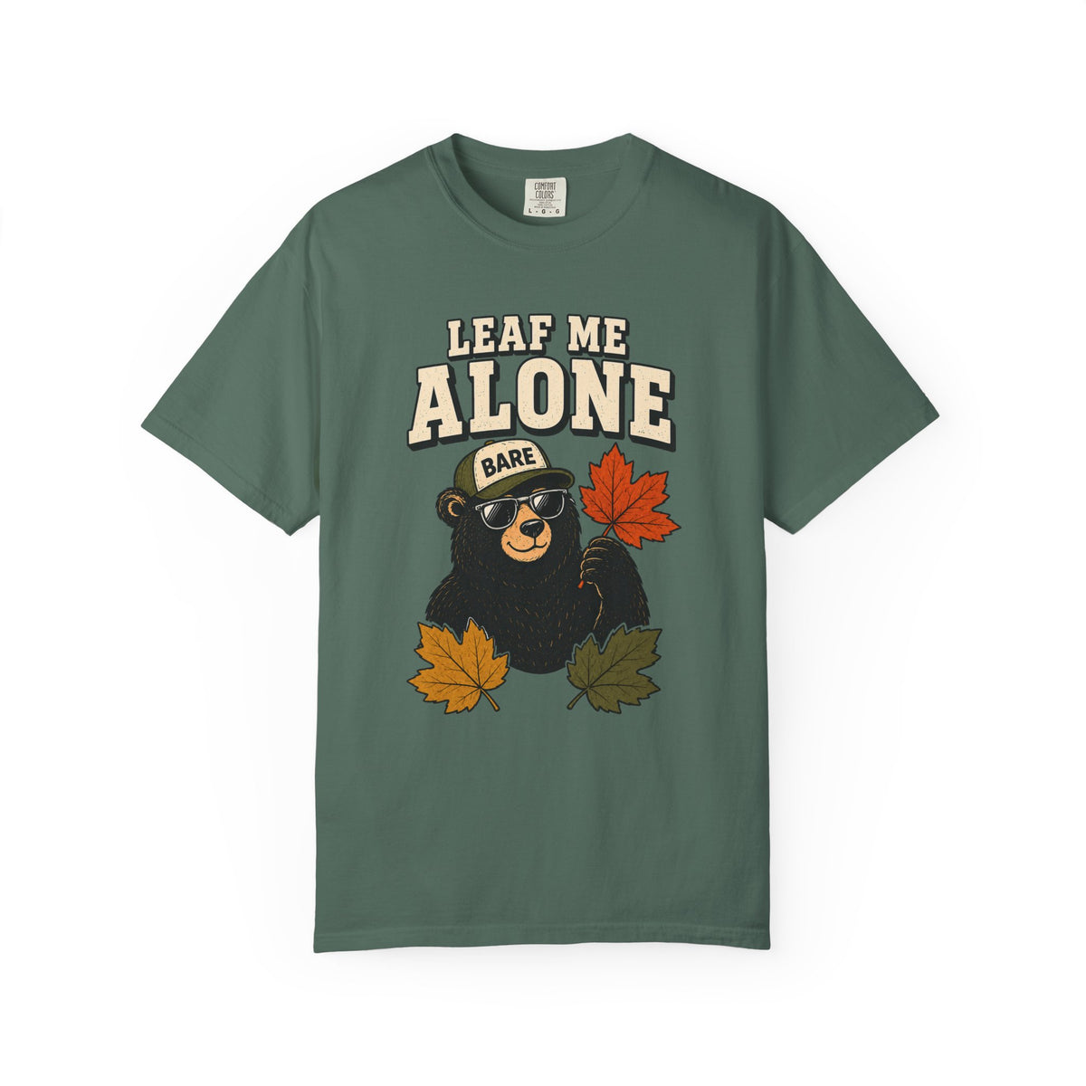 Leaf Me Alone Bear T-Shirt — Funny Autumn Bear Graphic Tee