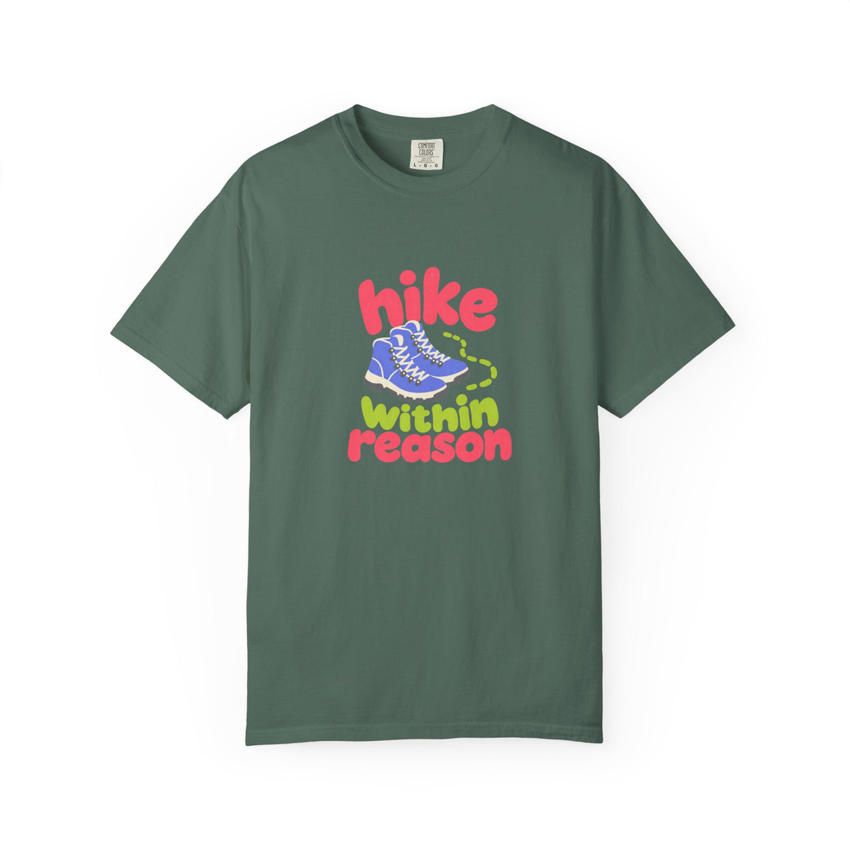 Hike Within Reason T‑Shirt — Retro Hiking Tee with Boot Graphic
