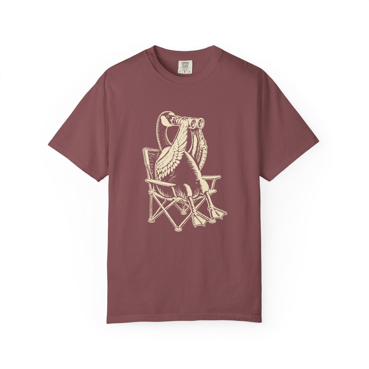 Goose Lounging Graphic T-Shirt — Vintage Beach Bird Tee