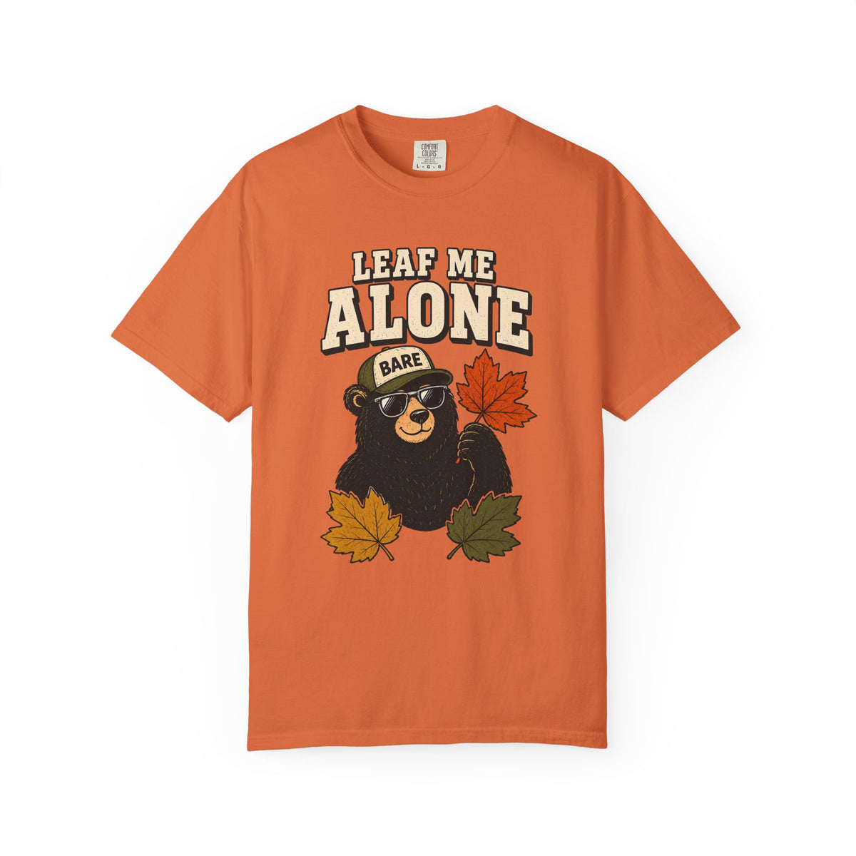 Leaf Me Alone Bear T-Shirt — Funny Autumn Bear Graphic Tee