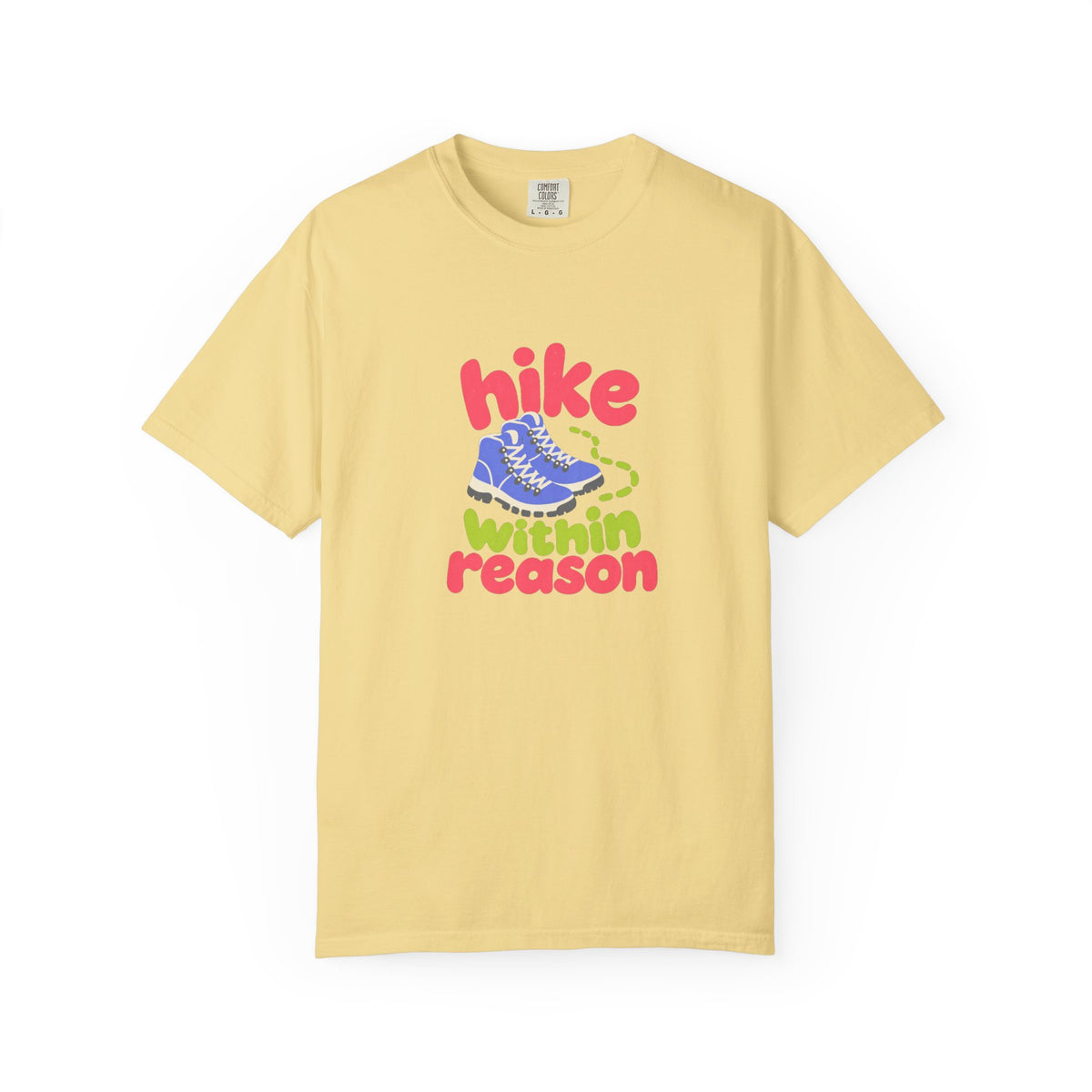 Hike Within Reason T‑Shirt — Retro Hiking Tee with Boot Graphic