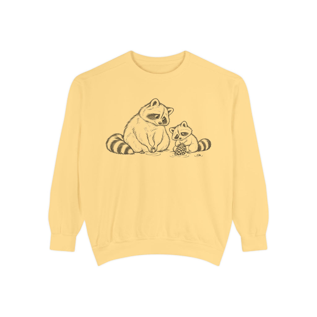 Raccoon Family Garment-Dyed Sweatshirt
