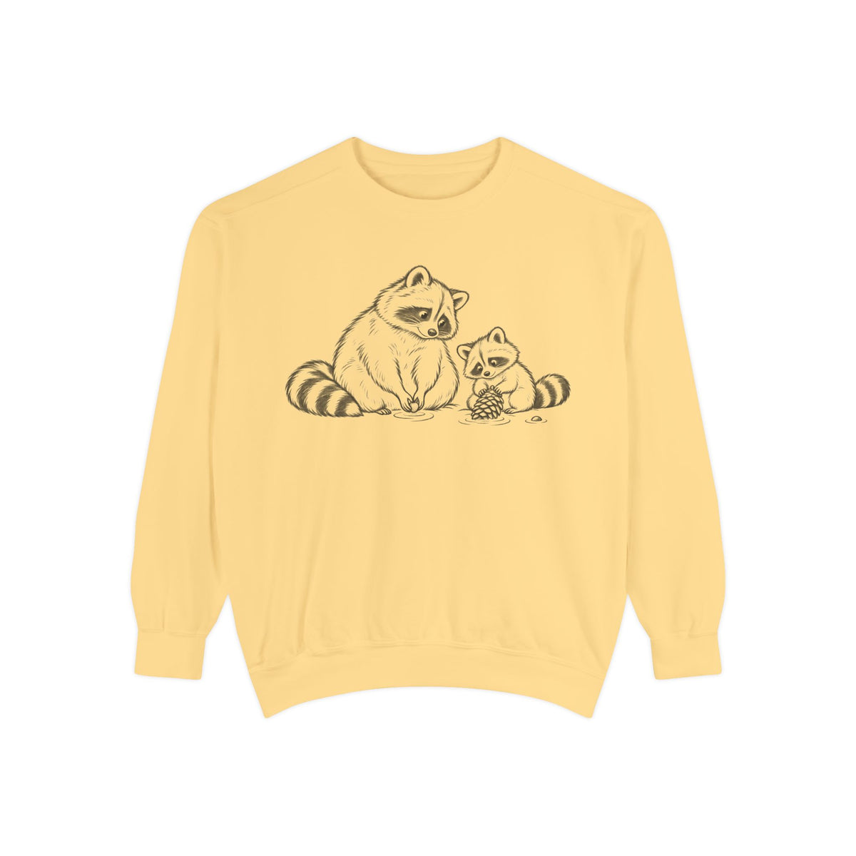 Raccoon Family Garment-Dyed Sweatshirt