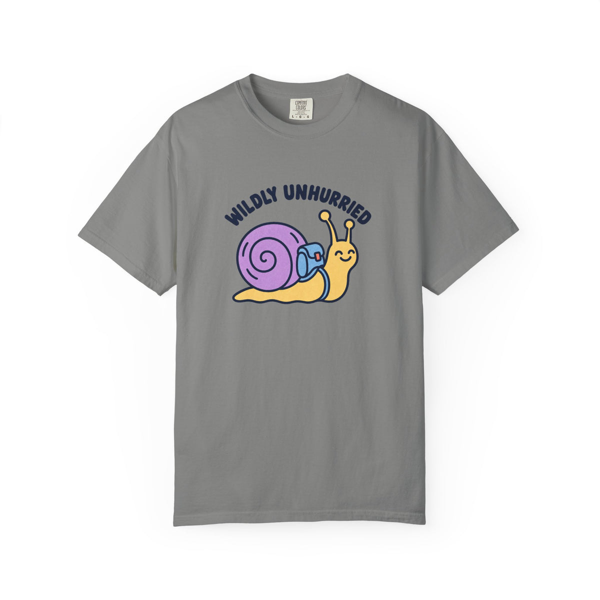 Wildly Unhurried Snail T-Shirt – Relaxed Graphic Tee for Slow Living Fans