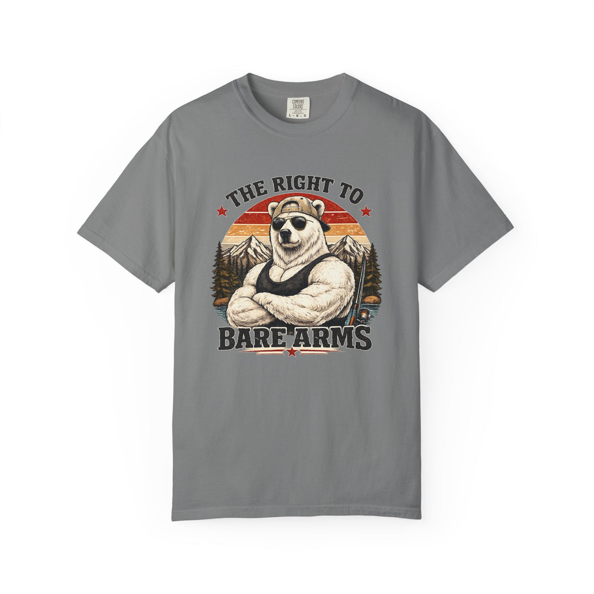 T-Shirt — "The Right to Bare Arms" Bear Graphic Tee