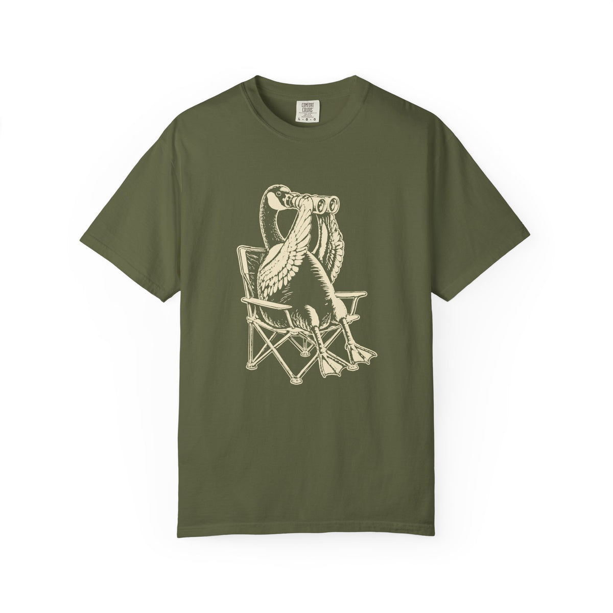 Goose Lounging Graphic T-Shirt — Vintage Beach Bird Tee