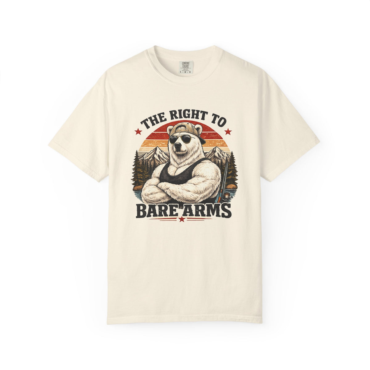 T-Shirt — "The Right to Bare Arms" Bear Graphic Tee