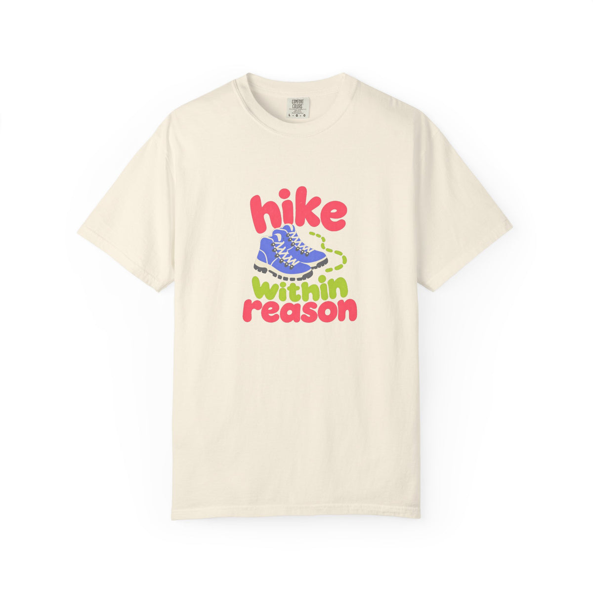 Hike Within Reason T‑Shirt — Retro Hiking Tee with Boot Graphic