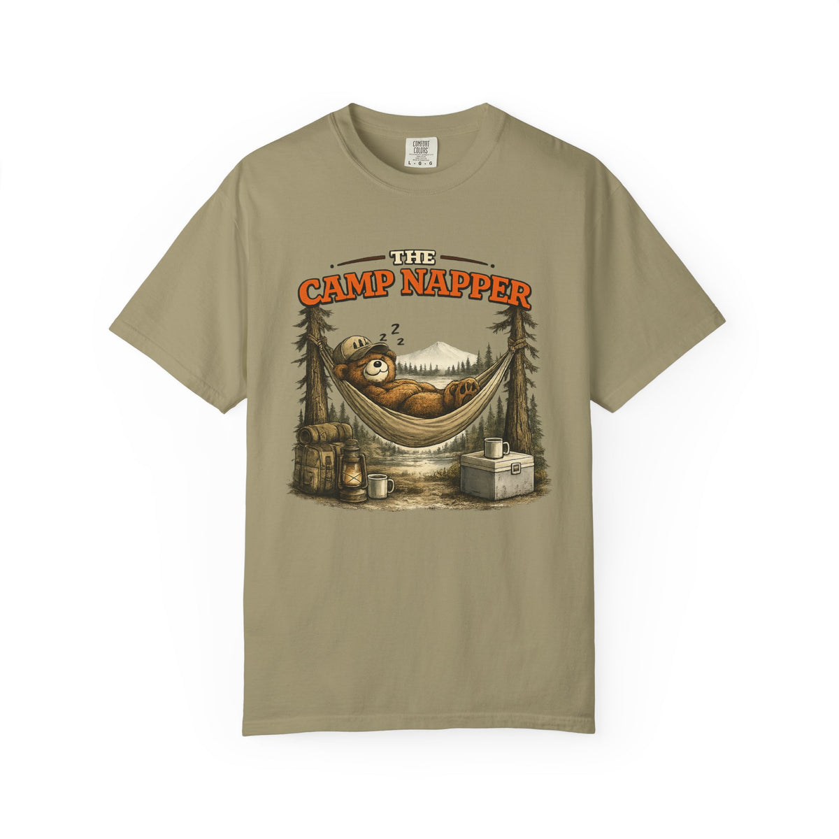 Camp Napper T-Shirt — Cute Sloth Hammock Camping Tee