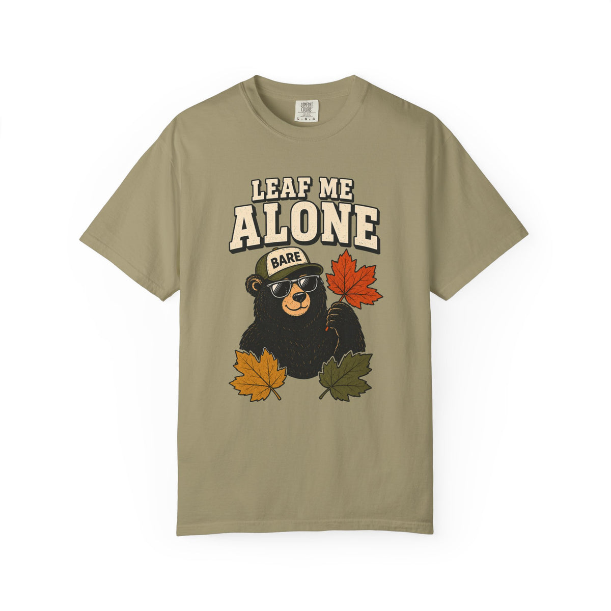 Leaf Me Alone Bear T-Shirt — Funny Autumn Bear Graphic Tee