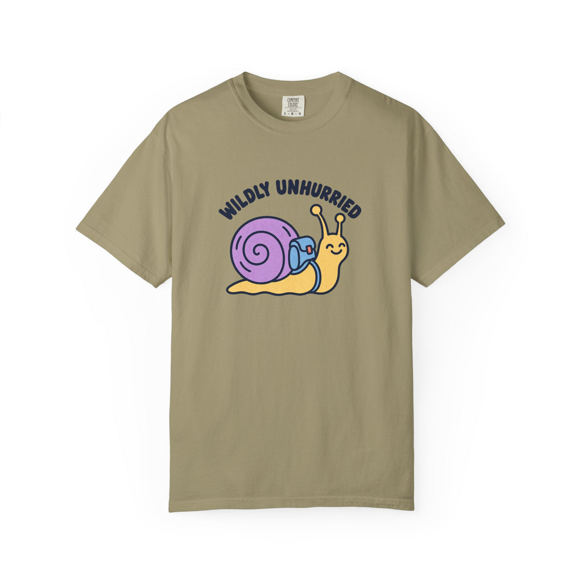 Wildly Unhurried Snail T-Shirt – Relaxed Graphic Tee for Slow Living Fans