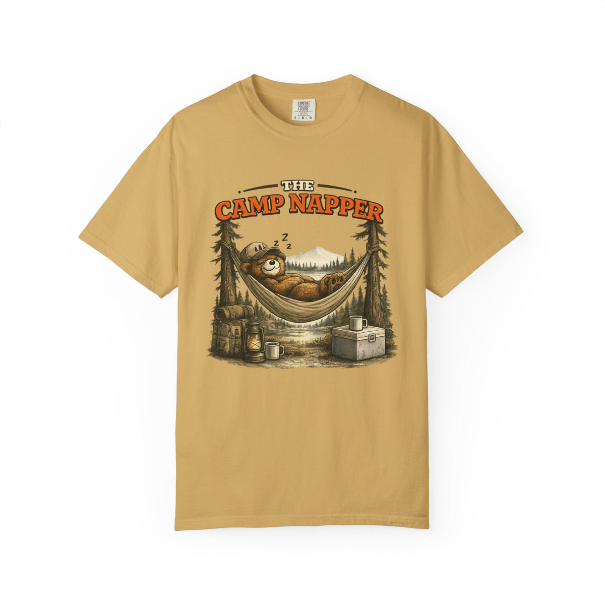 Camp Napper T-Shirt — Cute Sloth Hammock Camping Tee