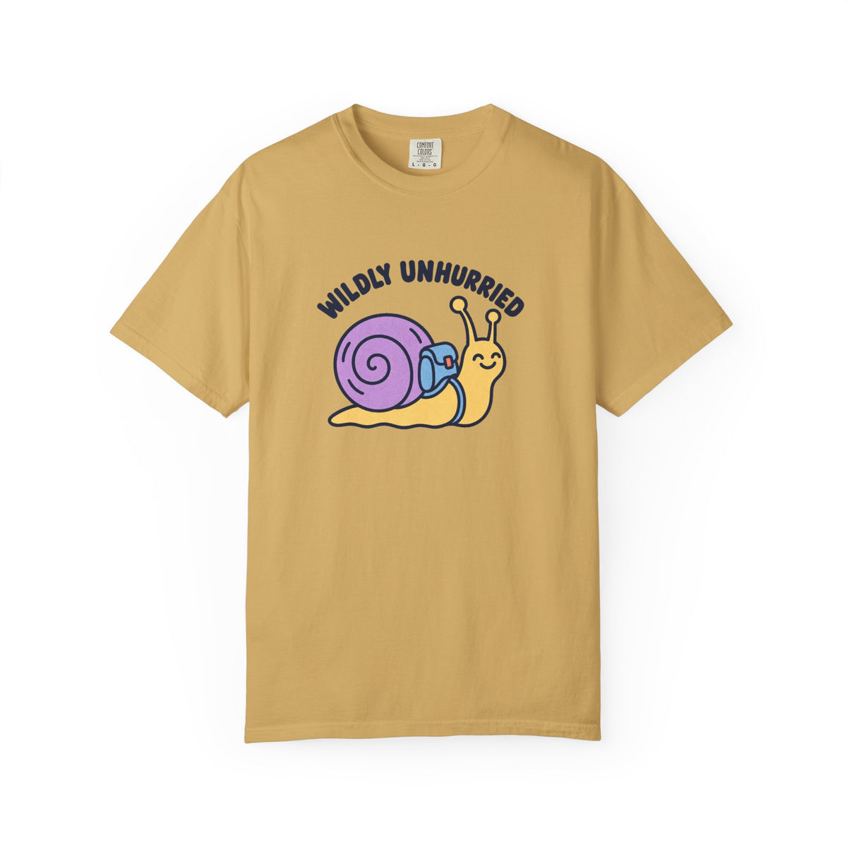 Wildly Unhurried Snail T-Shirt – Relaxed Graphic Tee for Slow Living Fans