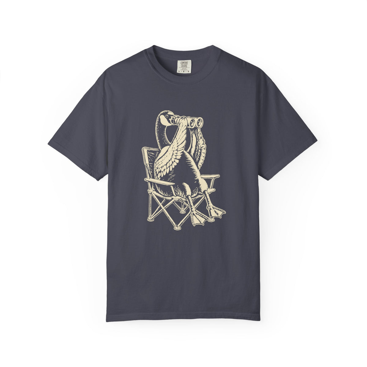 Goose Lounging Graphic T-Shirt — Vintage Beach Bird Tee