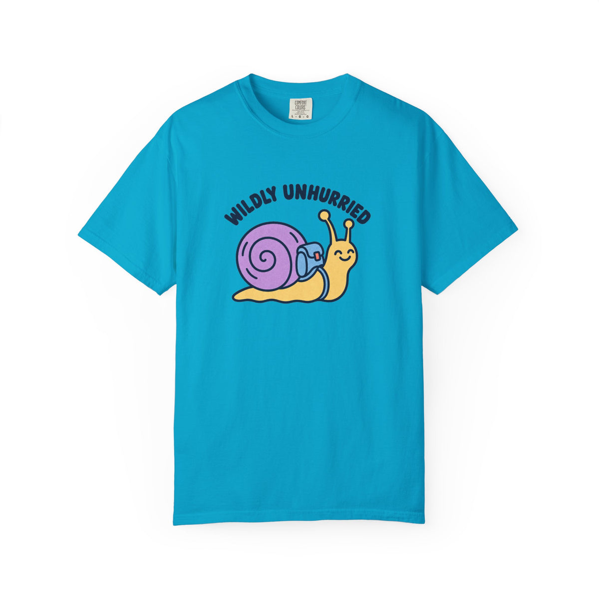 Wildly Unhurried Snail T-Shirt – Relaxed Graphic Tee for Slow Living Fans