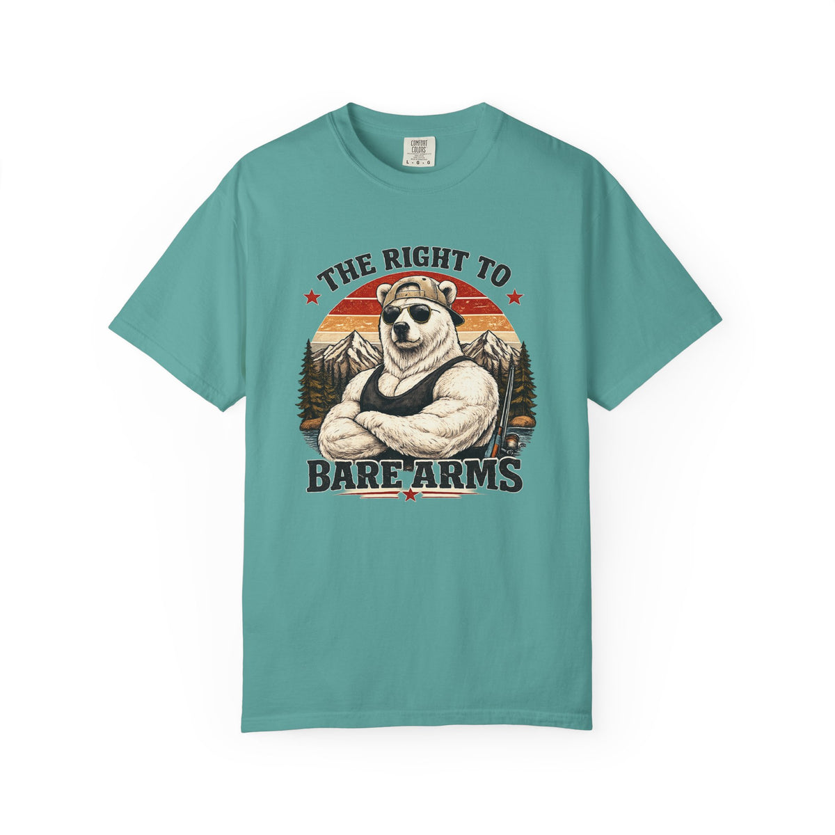 T-Shirt — "The Right to Bare Arms" Bear Graphic Tee
