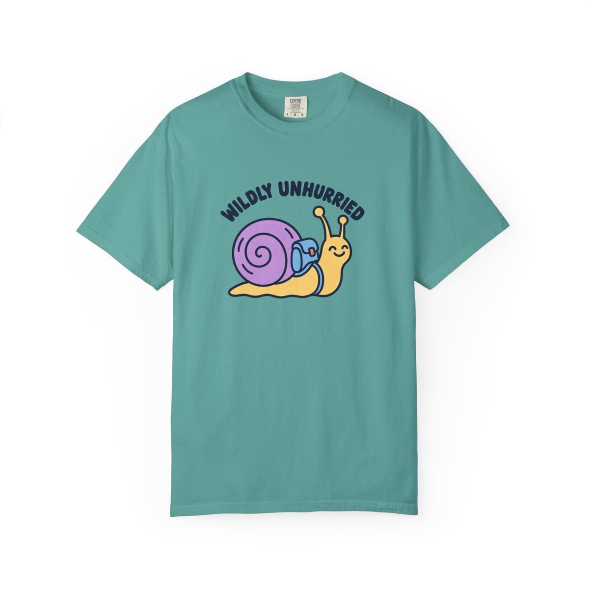Wildly Unhurried Snail T-Shirt – Relaxed Graphic Tee for Slow Living Fans