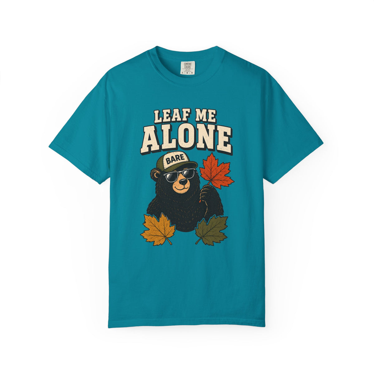 Leaf Me Alone Bear T-Shirt — Funny Autumn Bear Graphic Tee