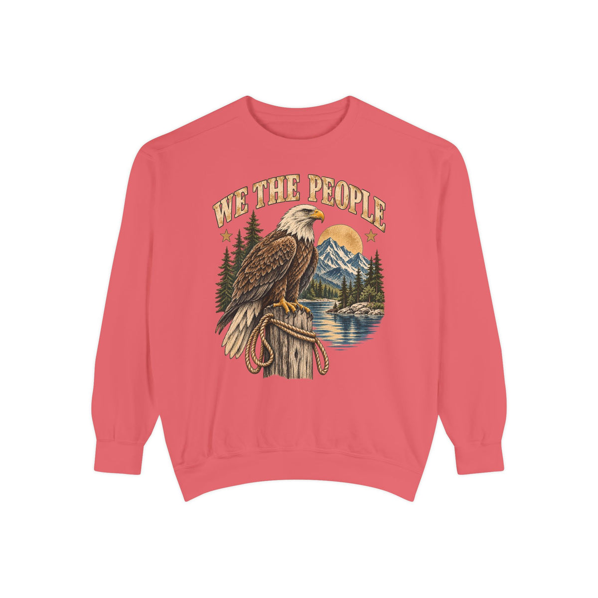 We The People Eagle Sweatshirt — Vintage Nature Graphic Crewneck